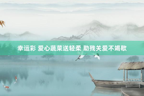 幸运彩 爱心蔬菜送轻柔 助残关爱不竭歇